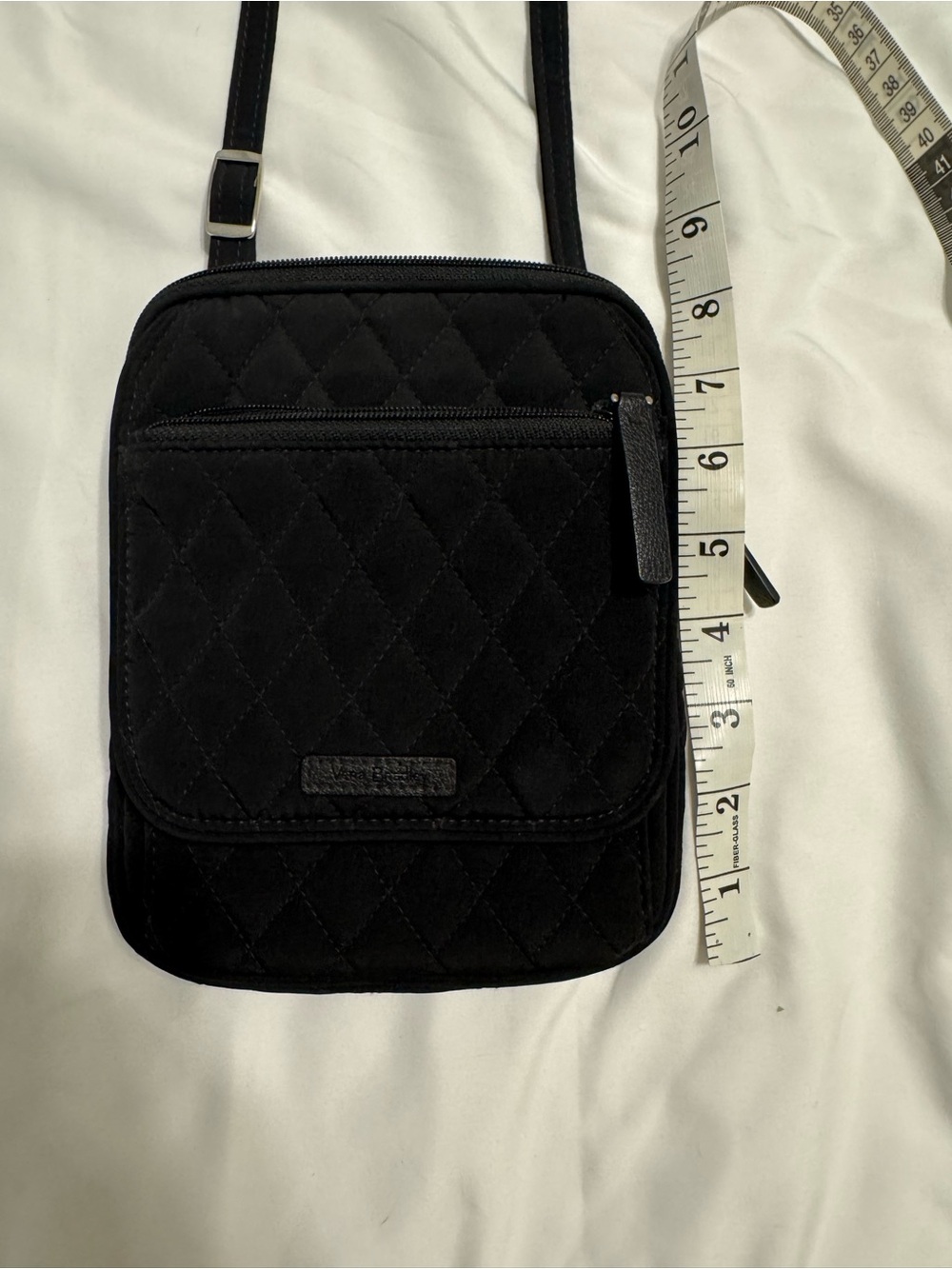 Vera Bradley Black Quilted Crossbody Messenger - Picture 3 of 11